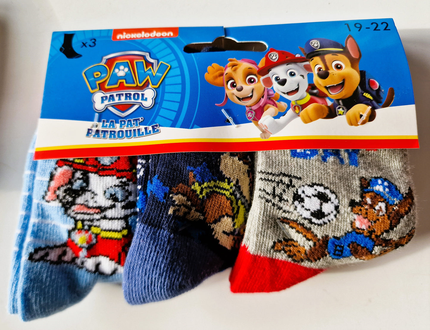 Paw Patrol 3er Set Kleinkind Socken Chase Rubble Marshall