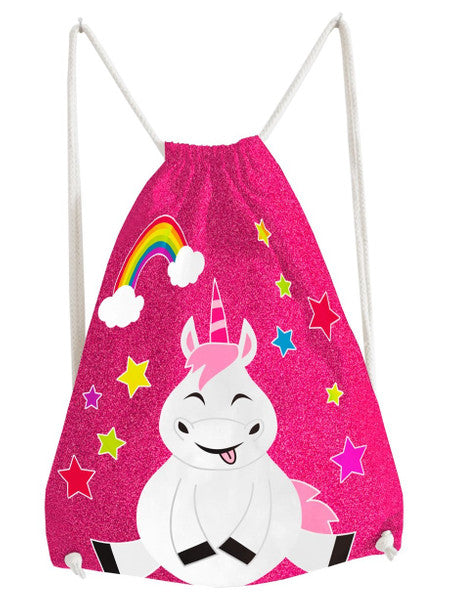 Unicorn Einhorn Turnbeute Rucksack pink