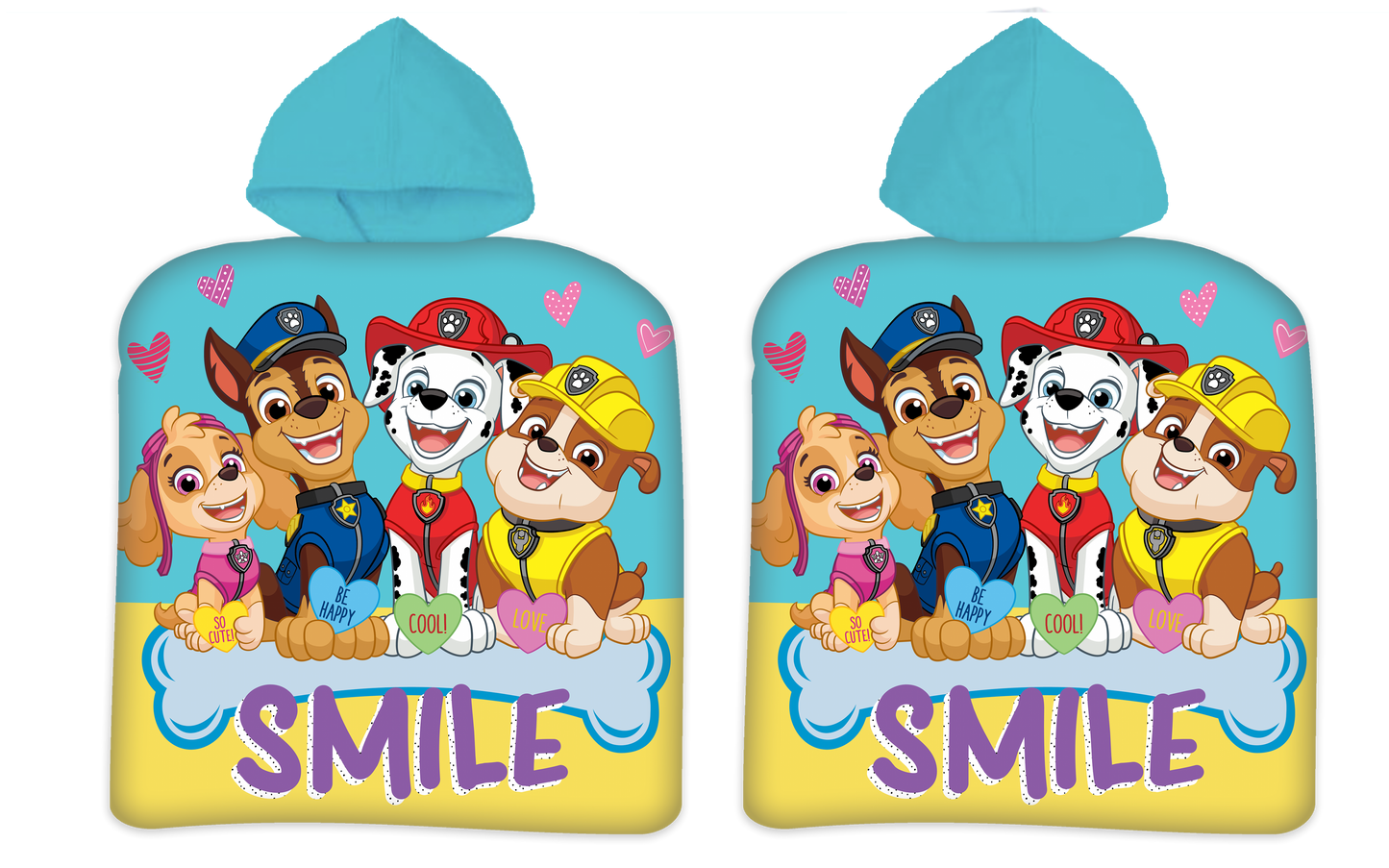 Paw Patrol Poncho mit Kaputze 50x100cm