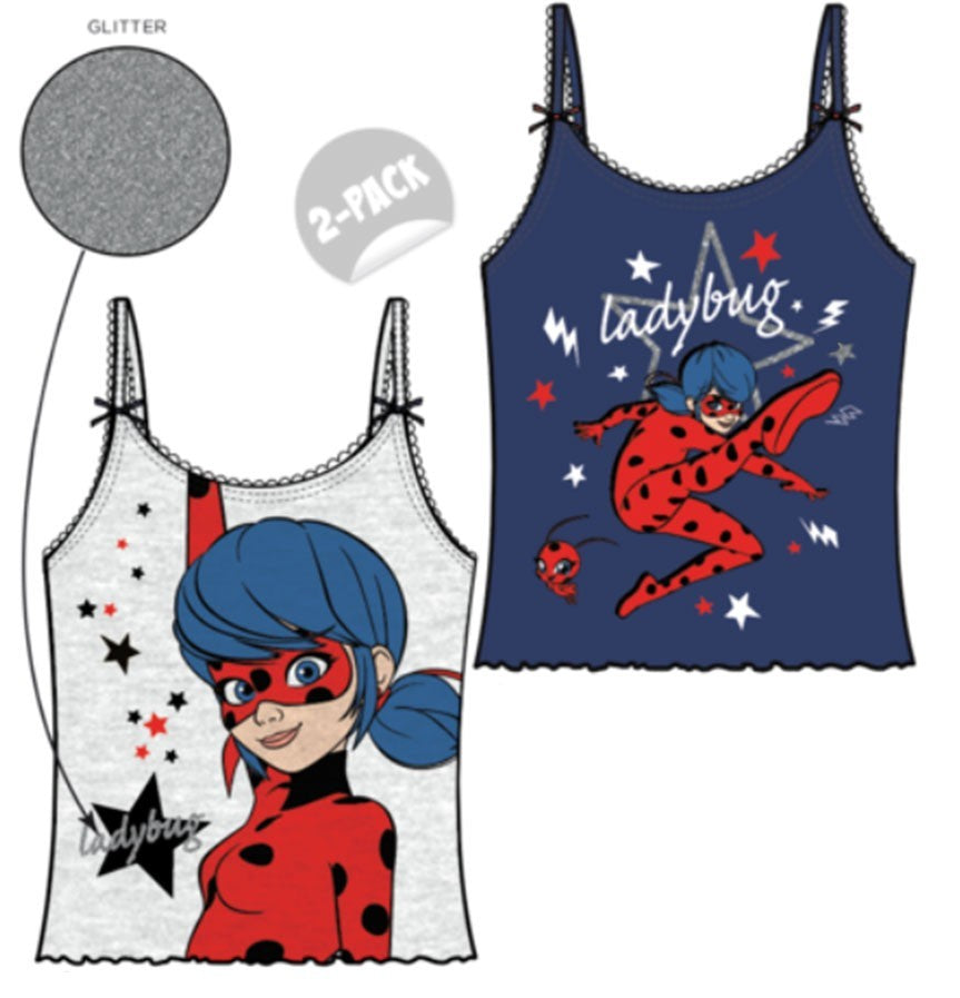 Lady Bug Miraculous 2er Set Unterhemden