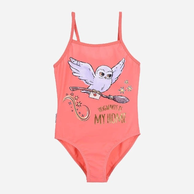 Harry Potter Badeanzug in Lachs mit Hedwig Gr. 104