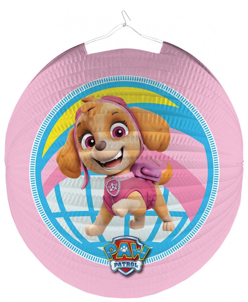 Paw Patrol Laterne Skye rosa rund