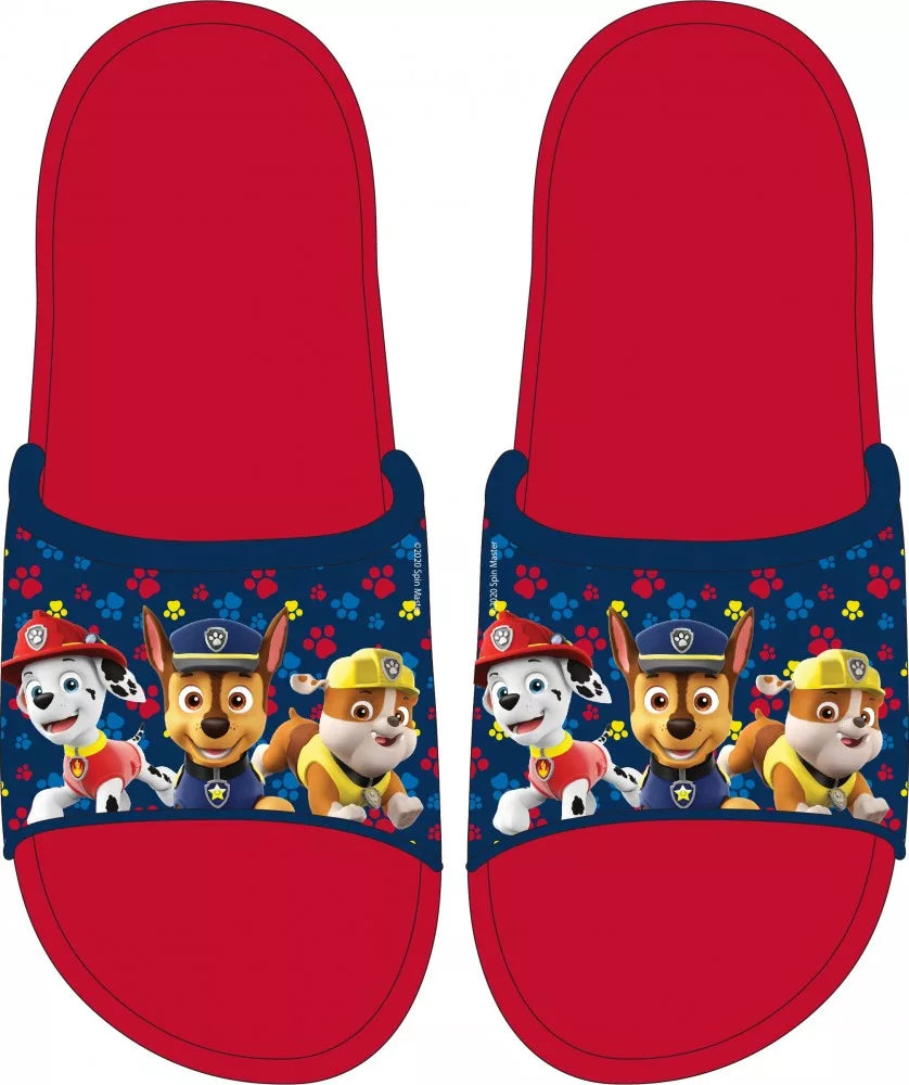 Paw Patrol Badeschlappen rot Marshall Chase Rubble