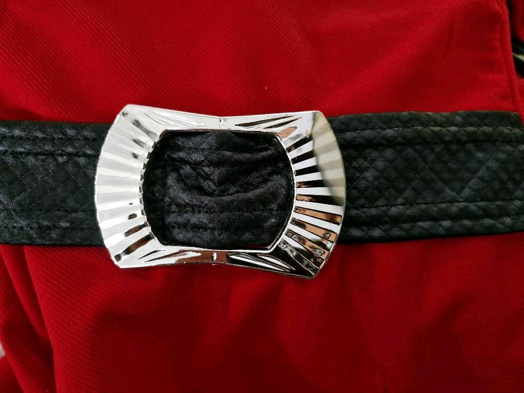 B-Ware Weihnachtskleid Weihnachtsfrau mit Poncho rot 86/92