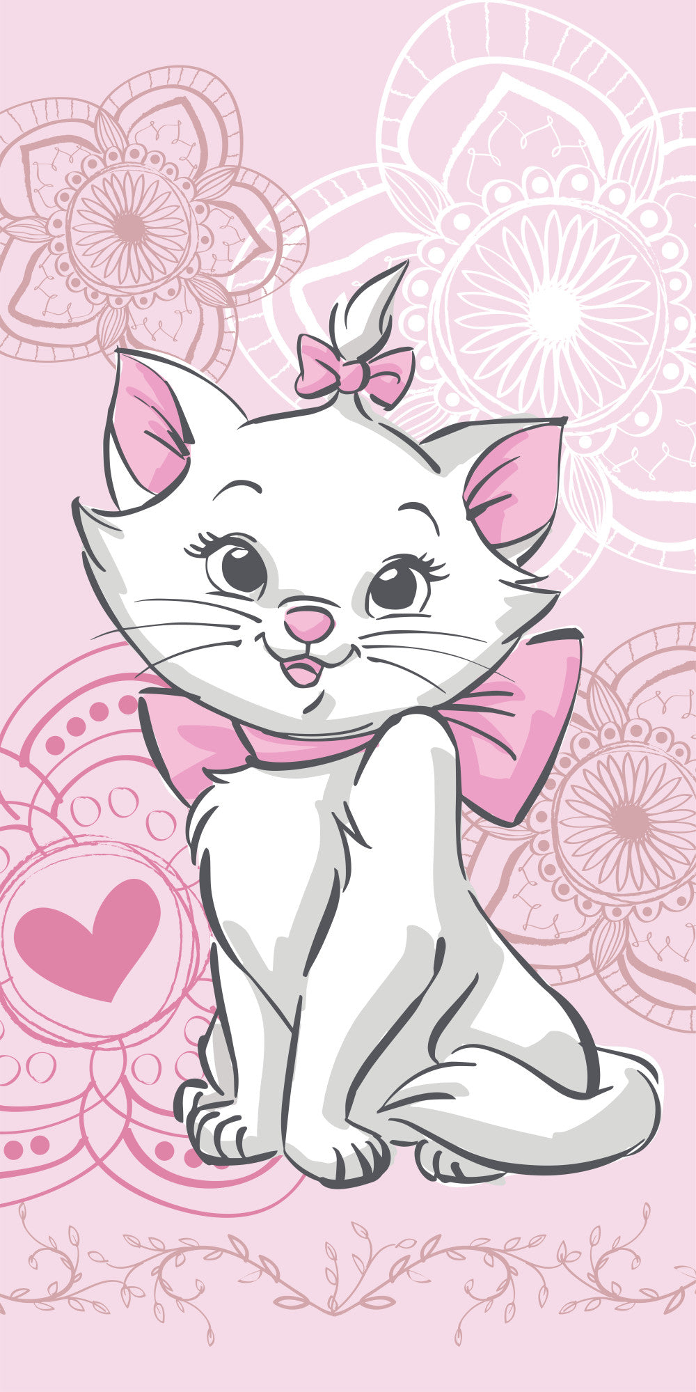 Disney Aristocats Badetuch 70x140cm Marie rosa