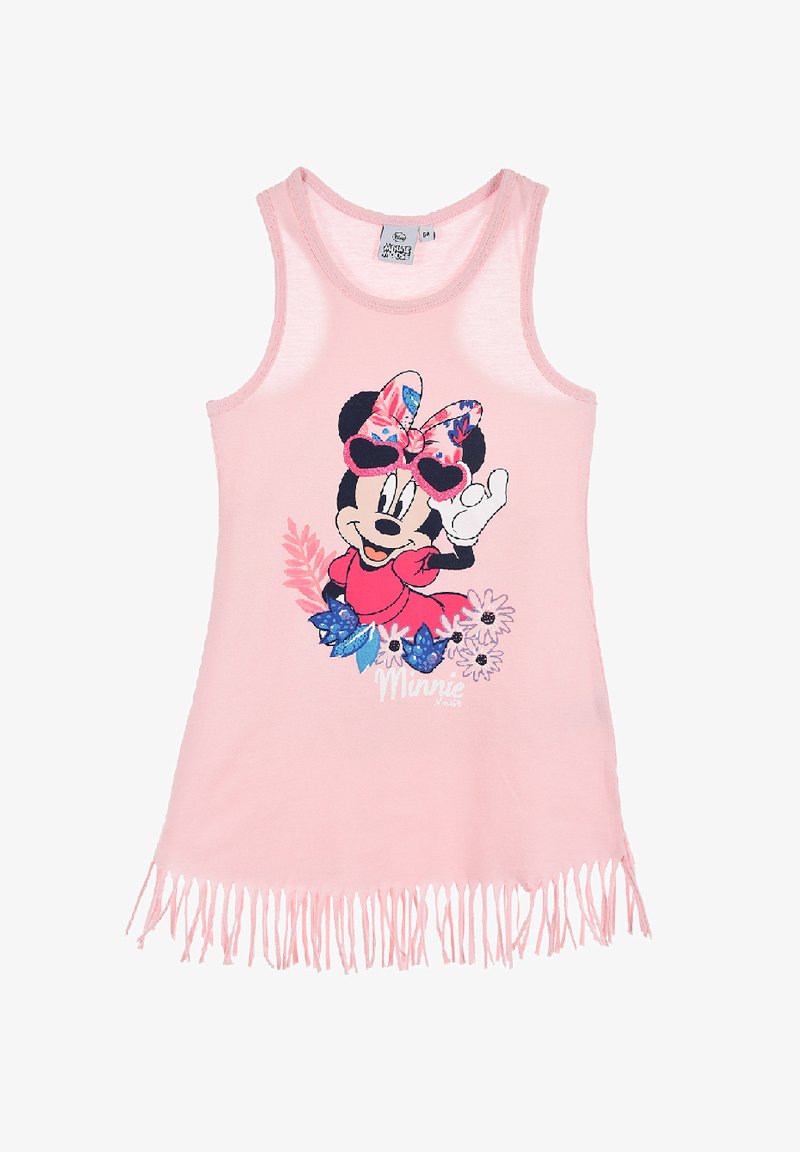 Minnie Mouse Sommer Kleid mit Fransen blau rosa