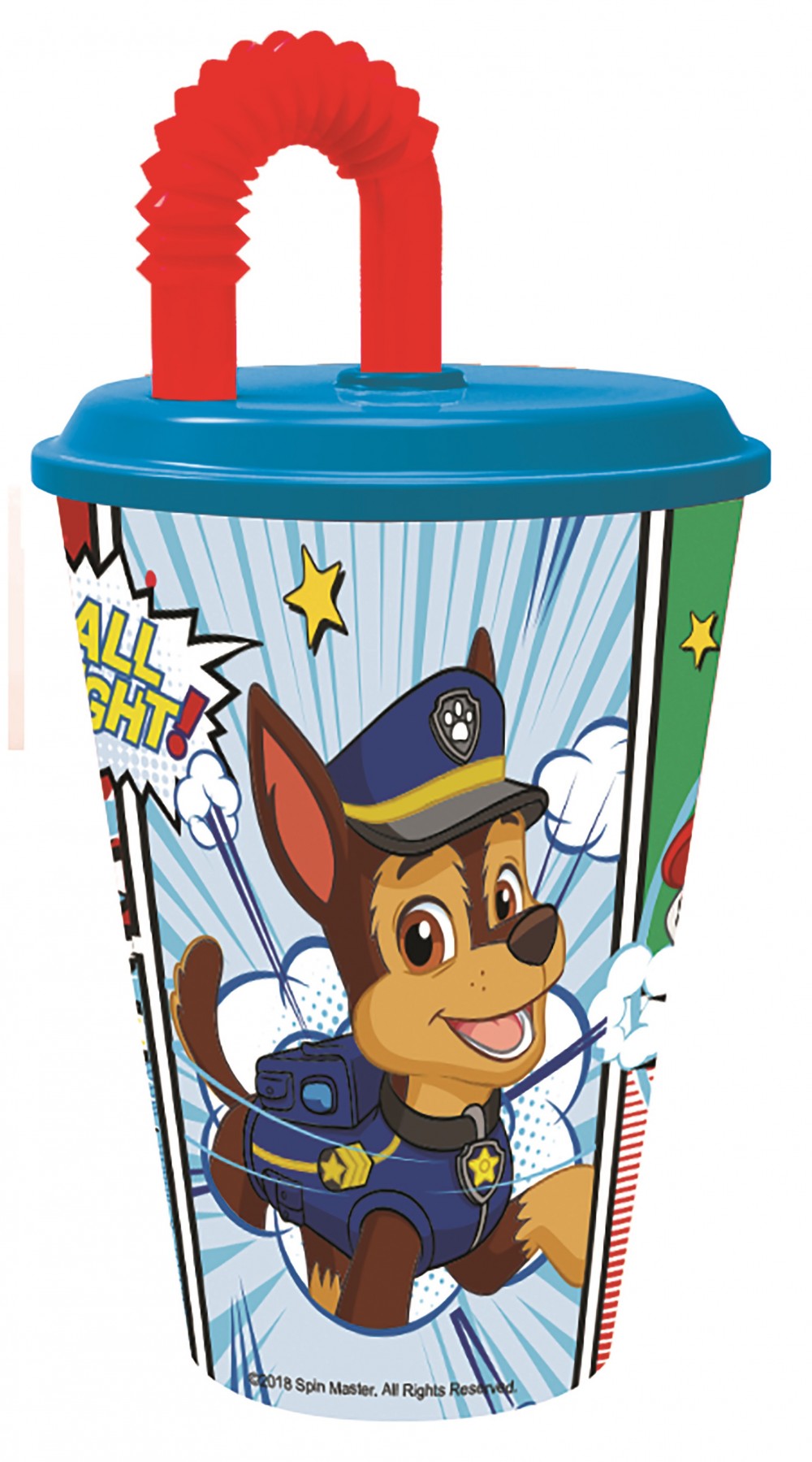 Paw Patrol Trinkbecher mit Strohhalm und Deckel