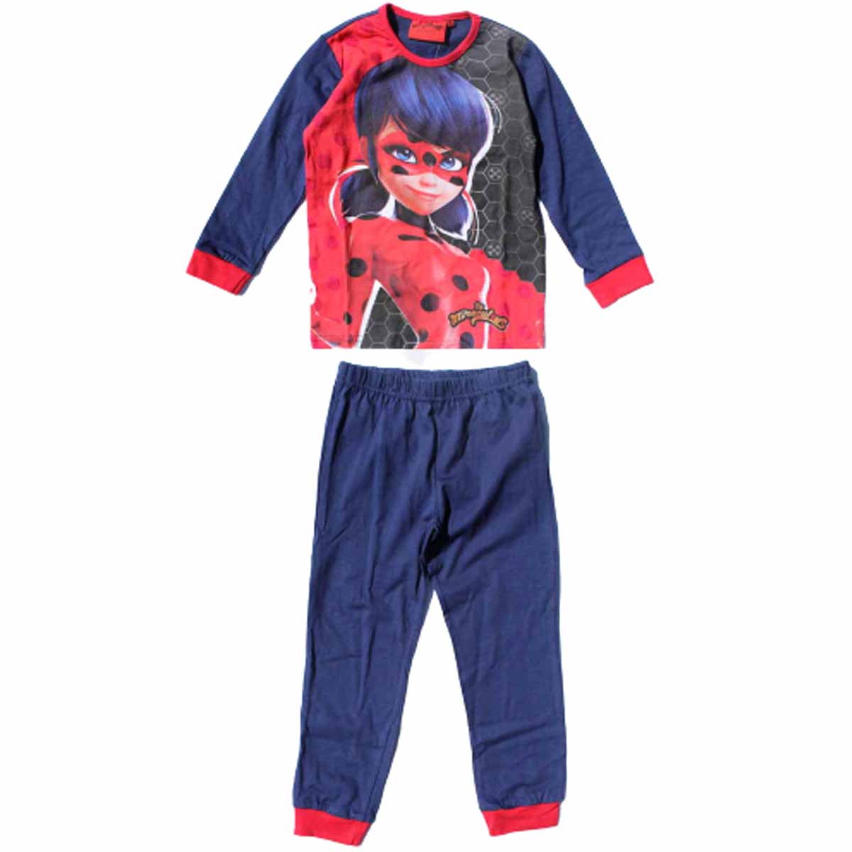 Lady Bug Miraculous langer Schlafanzug blau