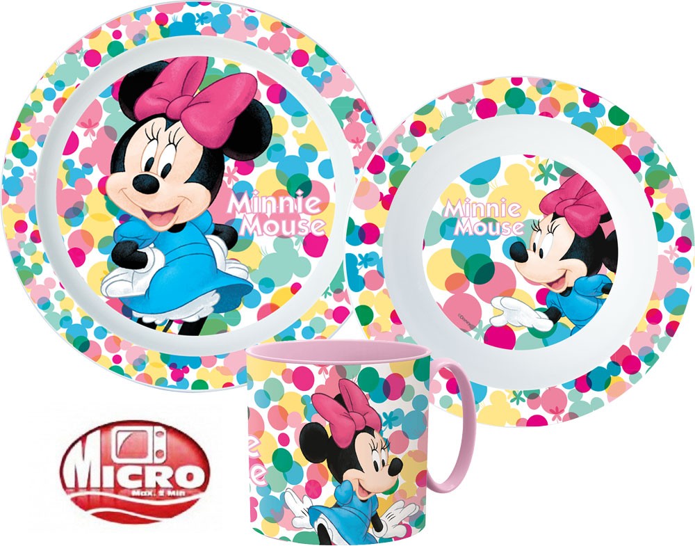 Disney Minnie Mouse Geschirr Set Teller Schüssel Tasse