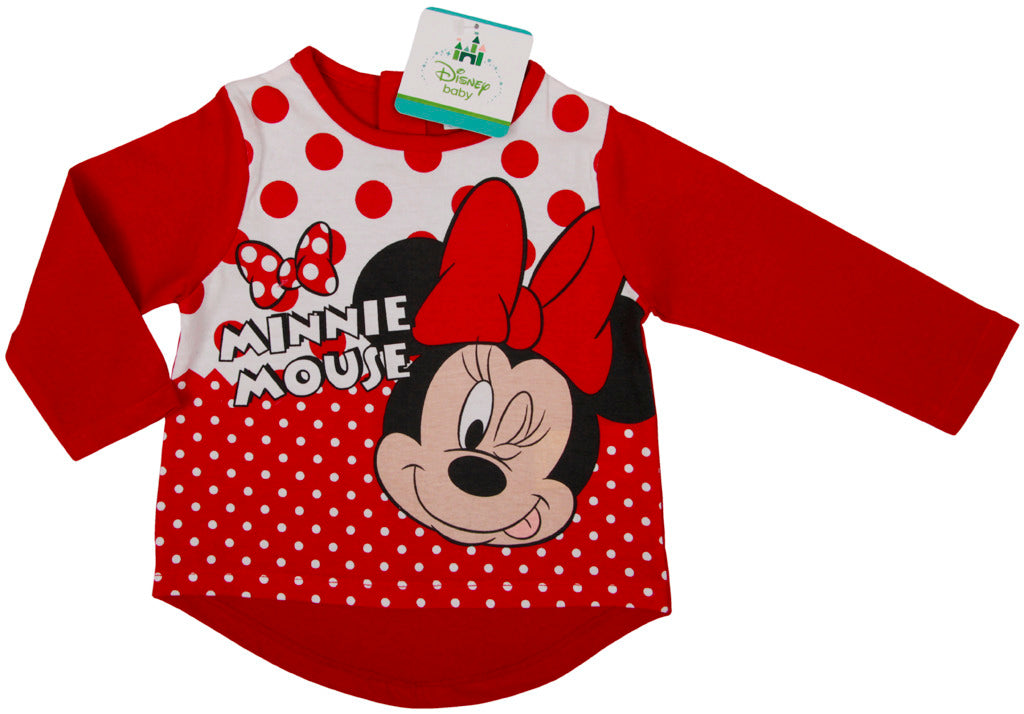 Minnie Mouse baby long sleeve shirt red