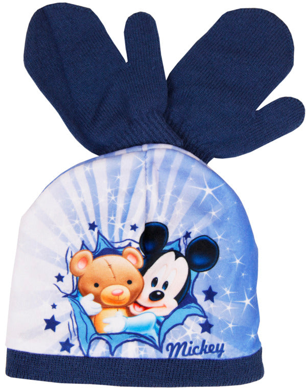 Mickey Mouse baby set hat and gloves