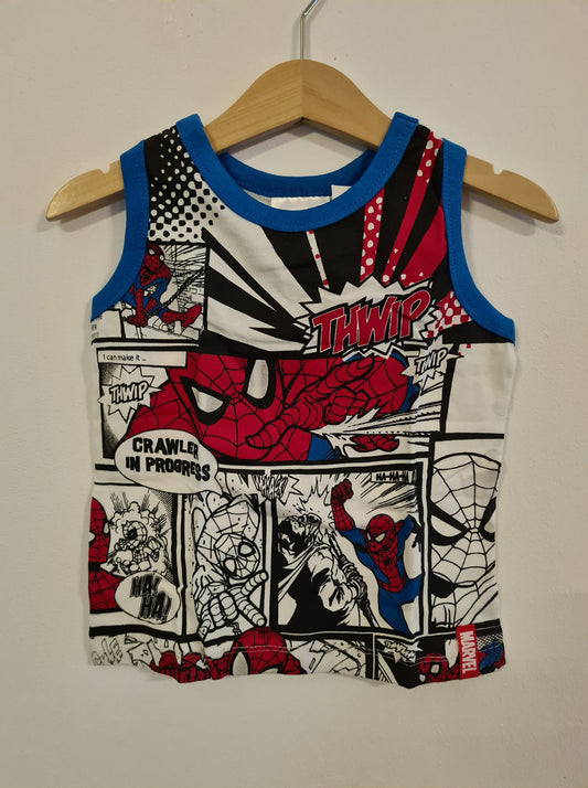 Spiderman tank top t-shirt 3 years