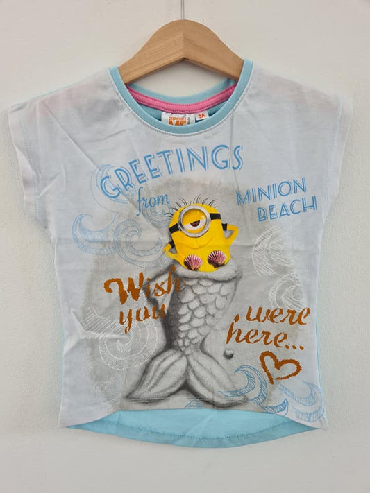 Minion T-Shirt hellblau - "Greetings from Minion Beach"