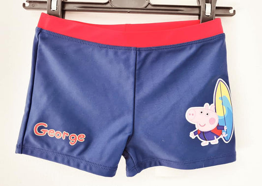 Peppa Pig swimming trunks with George blue size. 122