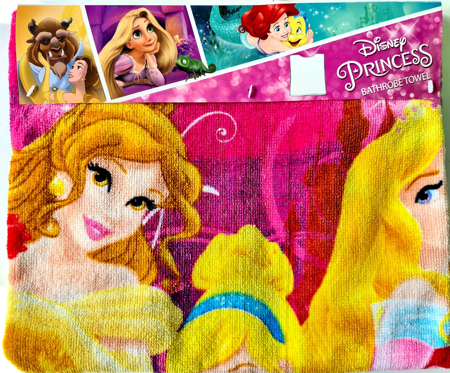 Disney Princess Poncho Aurora, Cinderella, Arielle, Belle, Rapunzel 100x50cm
