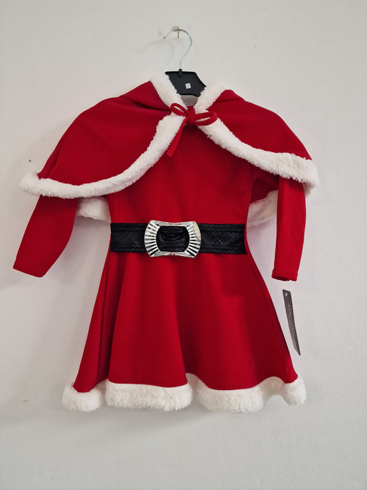 B-stock Christmas dress Santa woman with poncho red 86/92