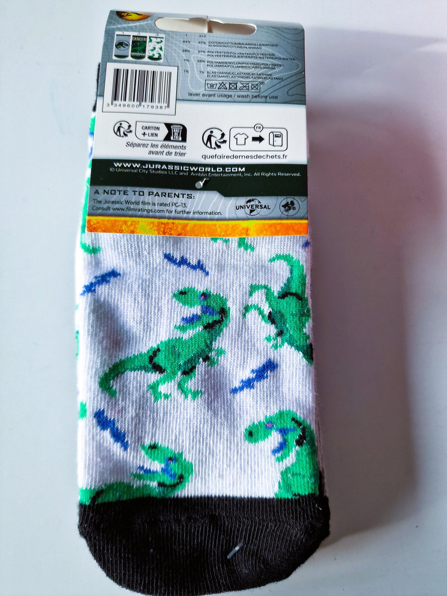Jurassic World Dinosaurier Sneaker Socken 3er Set Dinos