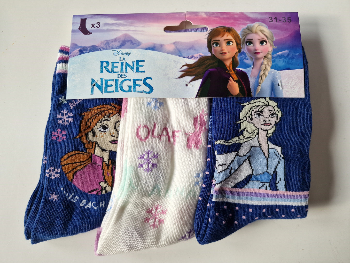 Disney Frozen - Die Eiskönigin Anna und Elsa 3er Set Socken
