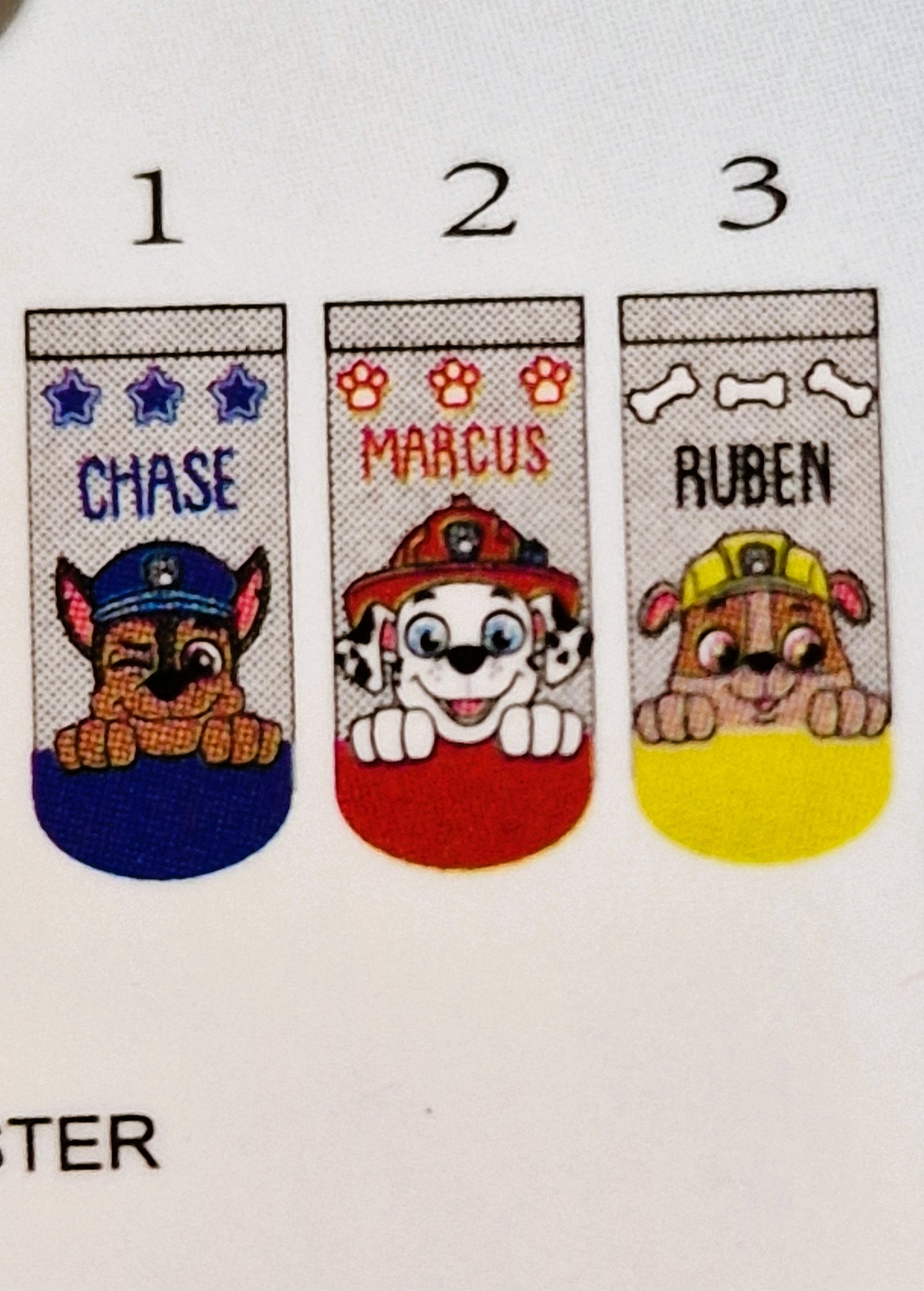 Paw Patrol 3er Set Sneaker Socken Chase Marshall Rubble