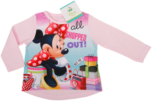 Minnie Mouse Baby Langarm Shirt Longsleeve rosa 74