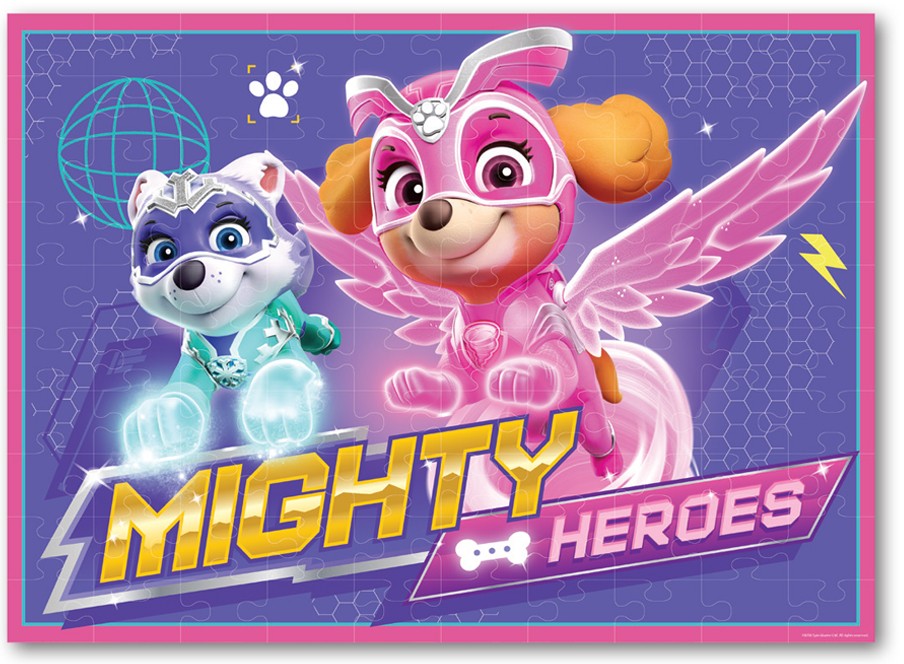 Paw Patrol 100 Teile Puzzle Mighty Heroes Everest und Skye