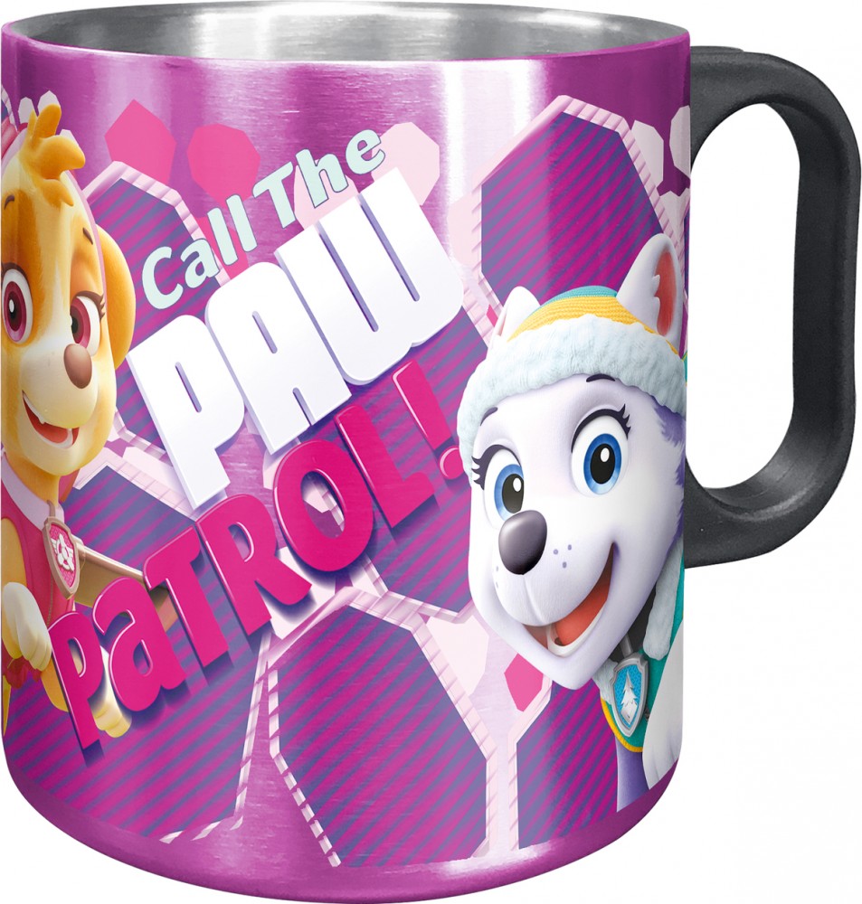 Paw Patrol Edelstahltasse mit Skye und Everest in lila