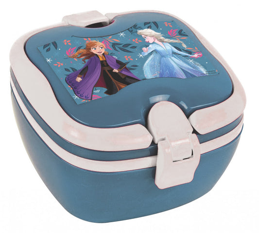 Disney Frozen -  Die Eiskönigin Lunchbox Vesperdose Brotdose Anne und Elsa blau