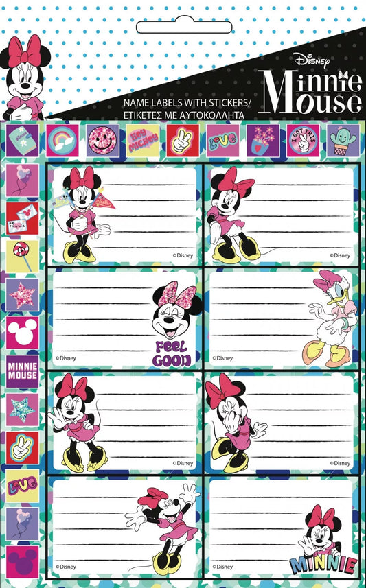 Disney Minnie Mouse Adress Etiketten
