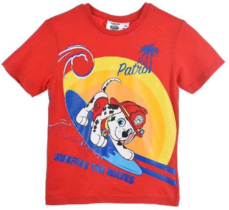 Paw Patrol T-Shirt Surfing rot oder weiß Marshall
