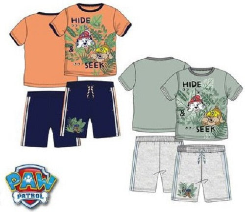 Paw Patrol 2-piece summer set T-shirt shorts with Chase, Marshall and Rublle