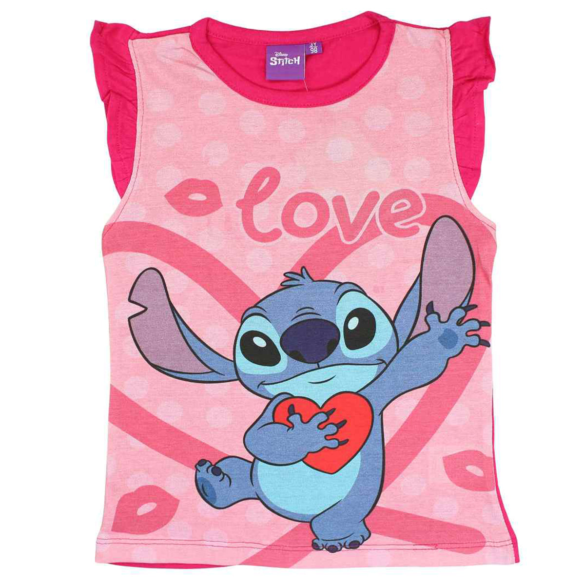Disney Stitch Trägerloses Shirt mit Rüschen am Armausschnitt