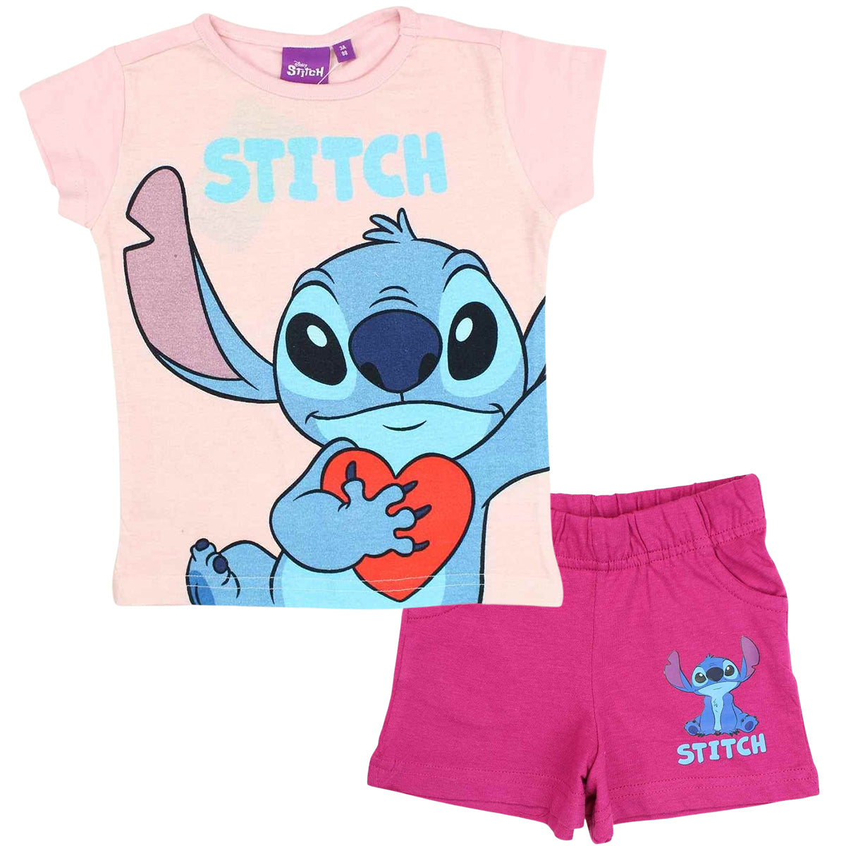 Stitch Sommer 2-Teiler Shorts und T-Shirt