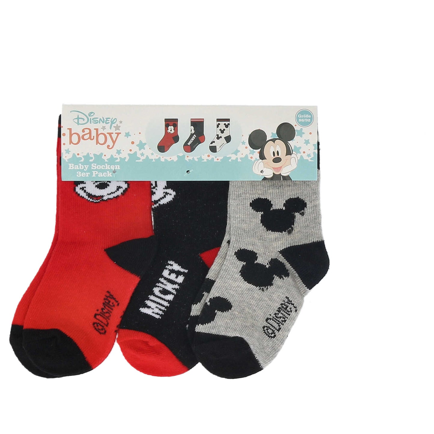 Mickey Mouse 3er Set Baby Socken Strümpfe