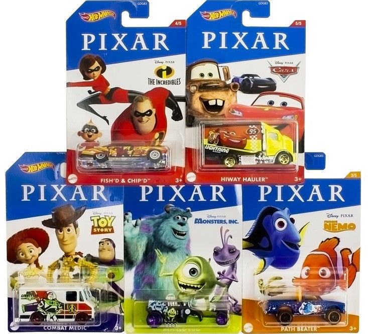 Mattel Hot Wheels Pixar Autos mit Disney Motiven