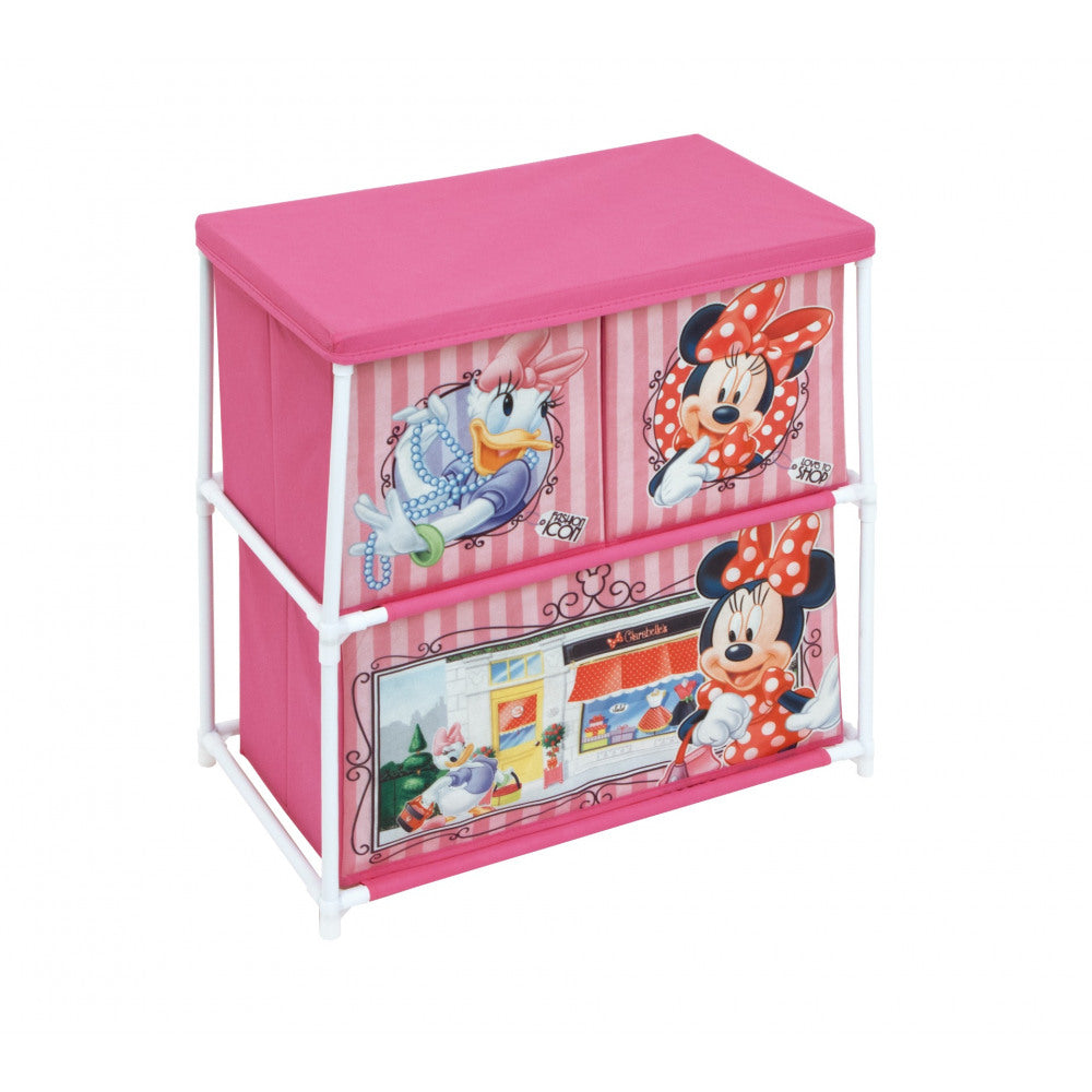 Disney Minnie Mouse Aufbewahrungs Regal mit 3 Boxen