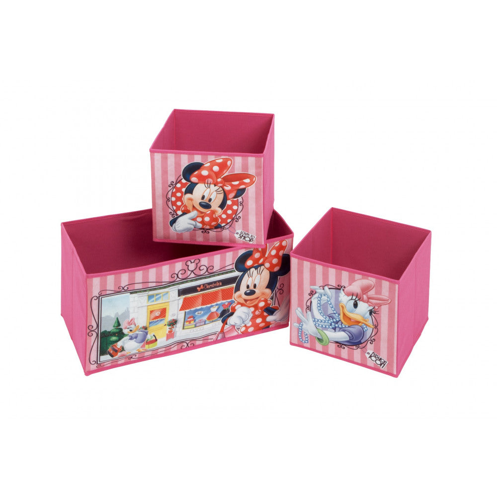 Disney Minnie Mouse Aufbewahrungs Regal mit 3 Boxen